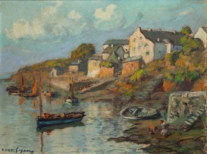 null Ludovic SIGNOUX (né en 1912).

Le petit port de Doëlan, Finistère. 

Huile sur...