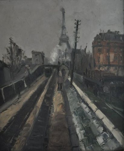 null Léopold PASCAL (1900-1957)

Le train devant la Tour Eiffel

Huile sur toile...