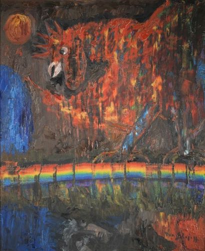 null Dan SOLOJOFF (1908-1994, Ecole russe)

Coq et soleil

Huile sur toile signée...