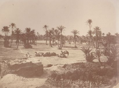 null Frédérique Jacques MOULIN : Alger, vue de ville et du désert, c.1860. Deux tirages...