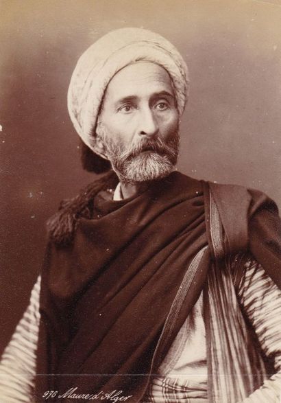 null ALGERIE : Portraits Maure et Kabyle, c.1880. Quatre tirages albuminés d’époque,...