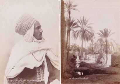 null ALGERIE : Biskra et El Kantara, c.1890. Six tirages albuminés d’époque. 11,9...