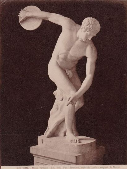 null SOMMER et ANONYME : Sculptures antiques, c. 1880. Cinq tirages albuminés d’époque,...