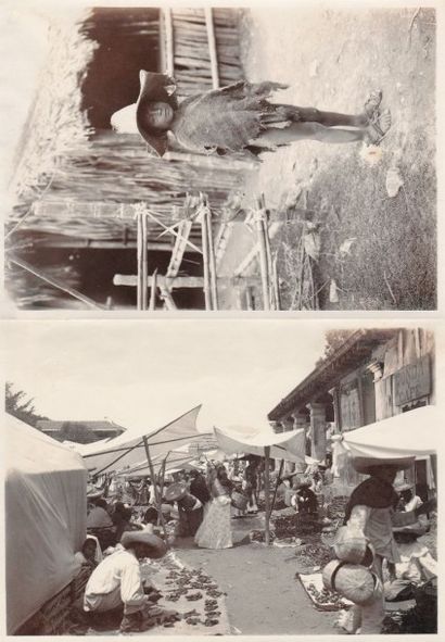 null Hugo BREHME : Mexico et Yucatan, c.1920. Quatre tirages argentiques d’époque,...