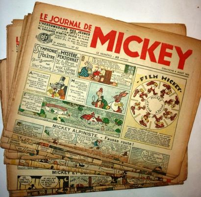 null Lot du journaux de Mickey de 1937 à 40 (4ème année) et des journaux de Zorro...