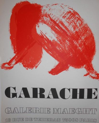 null Affiche GARACHE, Galerie MAEGHT, 13 rue Téhéran dans le 8ème à Paris. Maeght...