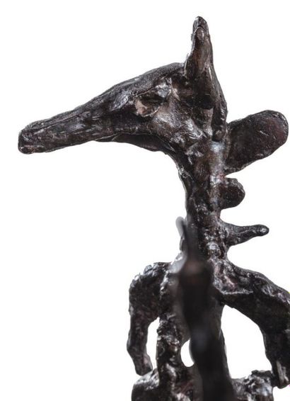 GERMAINE RICHIER ( 1902 ? 1959 ) L'ÉCHIQUIER, PETIT
1955
Bronze à patine foncée (fonte...