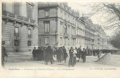 null 14 CARTES POSTALES PARIS VECU : "4-L'Aveugle du Pont des Arts (dos séparé),...