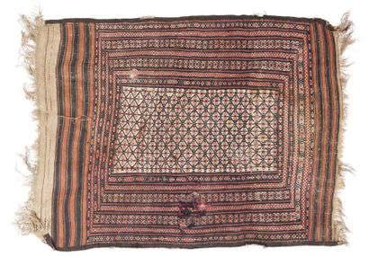 null Paire de tapis brodés d'Asie centrale Turkmène début XXe siècle.

Champ à décor...