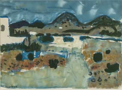 null Raymond GUERRIER (1920-2002)

Paysage de montagne.

Aquarelle et gouache signée...
