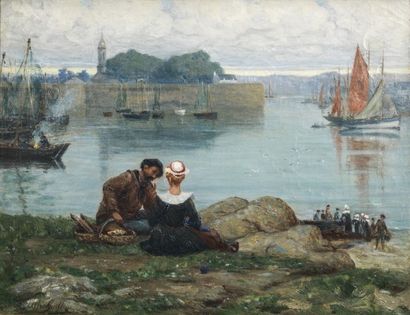 null Alfred GUILLOU (1844-1926)

La discussion au bord de mer. 

Huile sur toile...