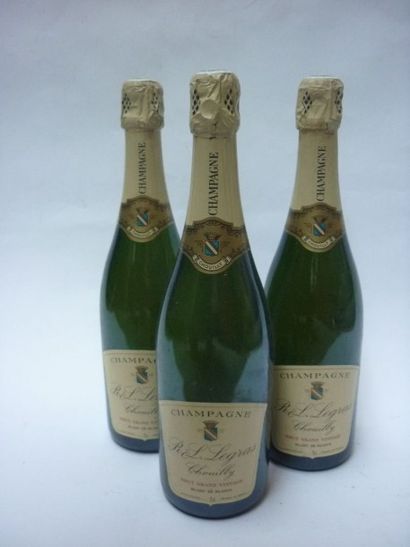 null Bouteilles (3) Champagne. R L. Legras, Chouilly Brut Grand Vintage, Blanc de...