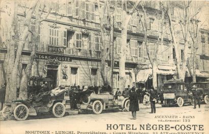 null 5 CARTES POSTALES COMMERCES : Sélection. "Hôtel Nègre Coste-Moutoux Lunchi Propriétaires-Cours...