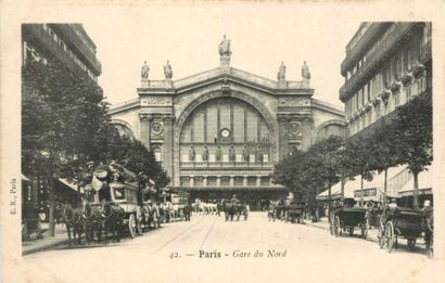 null 36 CARTES POSTALES LES GARES : Paris. Dont" Gare de l'Est, Gare de Lyon, Gare...