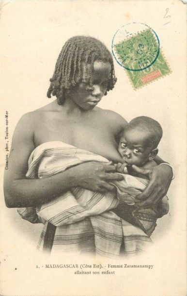 null 75 CARTES POSTALES AFRIQUE NOIRE : Divers Pays. Majorité Scènes & Types. Dont"...