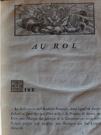 null DICTIONNAIRE de l’académie francoise. Nouvelle édition. Paris, Duplain, 1776,...
