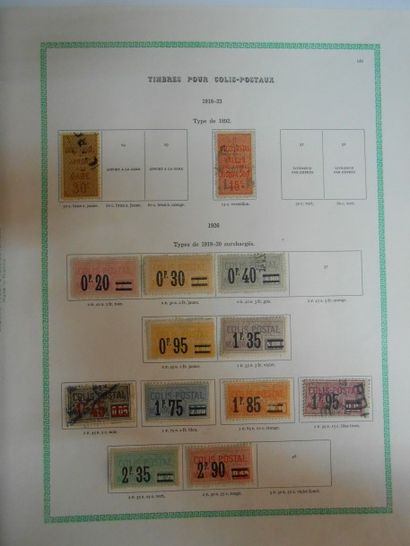 null °Pages d'Albums. 7 pages-France-1930/1937 : dont Poste Aérienne, Oblitérés....