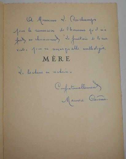 null CAREME Maurice. La Lanterne Magique, 7ème édition, Editions Bourrelier 1960,...