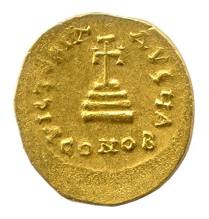 null BYZANCE - HERACLIUS et HERACLIUS CONSTANTIN (613-641). Solidus (sou d'Or). A...