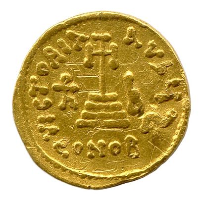 null BYZANCE - HERACLIUS avec Héraclius Constantin et Héracléonas (638-641). Solidus...