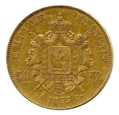 null NAPOLEON III (1852-1870) 50 Francs Or 1855 Paris. T.B.