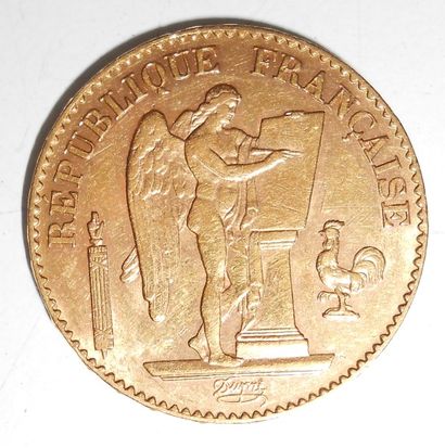null 20 francs 1889 (A). Or, Génie, Dupré. Poids 7gr. Bel état.