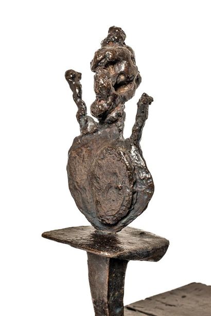  Germaine RICHIER (1902-1959)
Trio II, 1956.
Bronze à patine foncée (fonte à cire...
