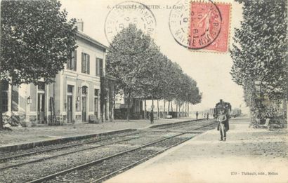 null 19 CARTES POSTALES LES GARES : Sélection. Dont" Montigny-Les Quais de la Gare,...