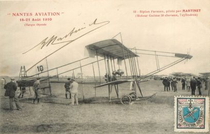null 430 CARTES POSTALES AVIATION : 430cp-Aviation : dont" Biplan M.Farman type militaire...