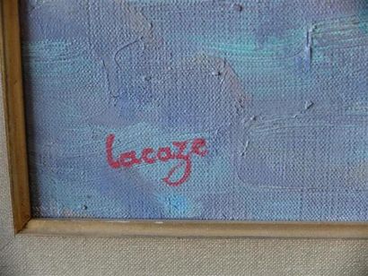 null LACAZE Germaine (1908-1994) L'orage à Venise Huile sur toile Signée en bas à...