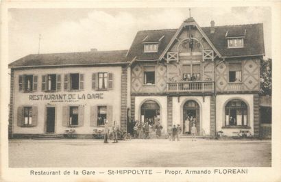 null 12 CARTES POSTALES COMMERCES & INDUSTRIES : Petite Sélection - Nord-Est. "Bailleval-Hôtel...