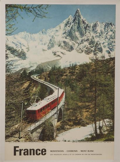 null Deux affiches Chamonix-Saint Gervais-Mont Blanc, illustrées par le Ministère...