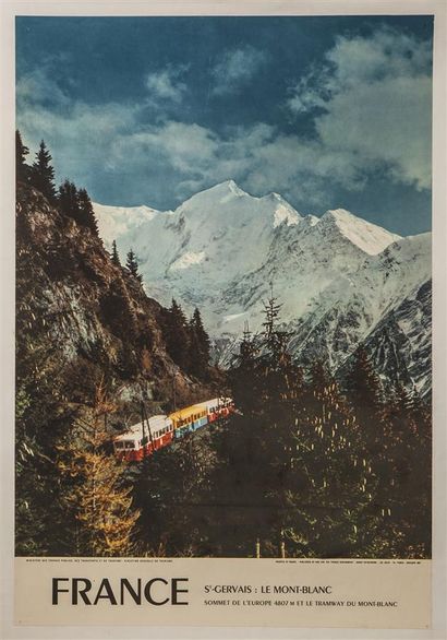 null Deux affiches Chamonix-Saint Gervais-Mont Blanc, illustrées par le Ministère...