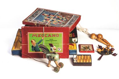 null Ensemble de jeux des années 1950 : quatre puzzles dont puzzle géographique,...