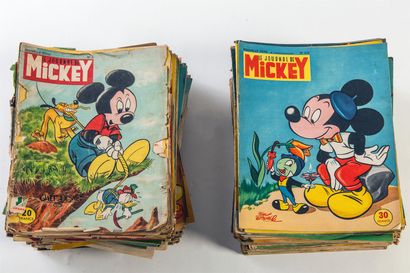 null Lot d'environ quatre cents fascicules du Journal de Mickey d'après guerre.