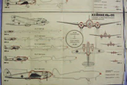 null 1 AFFICHE : Urss 1941-1942. Affiche d'instruction pour le tir anti-aérien, à...