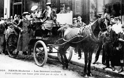 null 3 METIER : Les Femmes Cochers. Paris Nouveau-Mme Dufaut sur les Boulevards-Plus...