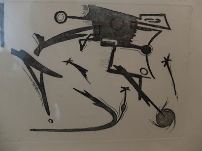 null Henri GOETZ (1909-1989)

Composition.

Estampe numérotée 1/25 et signée au crayon,...
