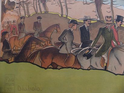 null DIABOLO. Scène de chasse à courre.

Lithographie, situé et daté Pau mars 1907,...