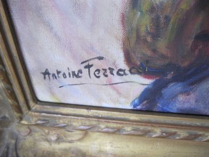 null Antoine FERRACCI (1890-1984) Portrait de banquier. Huile sur toile signée en...