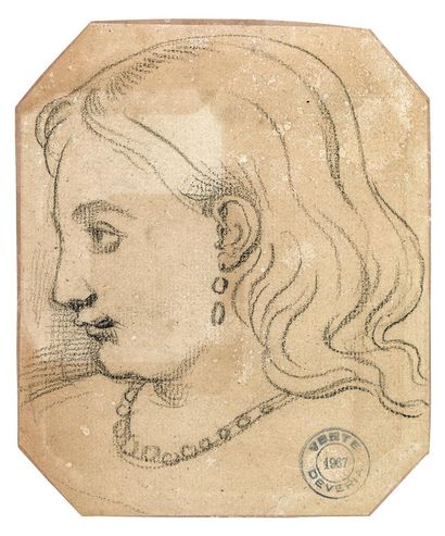 null Achille DEVÉRIA (1800-1857)

Portrait de femme de profil au collier.

Dessin...