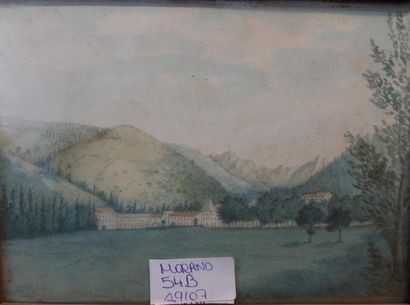 null Ecole du XIXème siècle

Paysage de montagne.

Aquarelle.

14 x 19 cm.

Cadre...