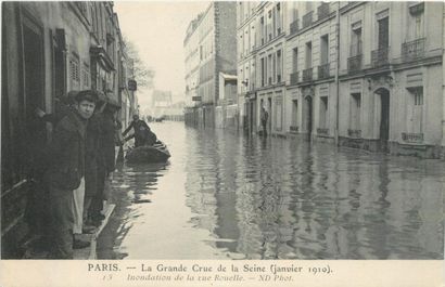 null 166 CARTES POSTALES CATASTROPHE : Inondations de Janvier 1910. Majorité sur...