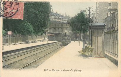 null 28 CARTES POSTALES GARES & TRAINS : Paris & Région Parisienne. Dont" Paris :...