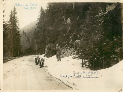 null 24 PHOTOGRAPHIES : Retour de Raid Touristique en Corse - Mai/Juin 1928 en Motocycles...