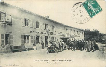 null 6 CARTES POSTALES AUTOMOBILES : Sélection. "Les Echarmeaux-Hôtel Chanrion Briday...