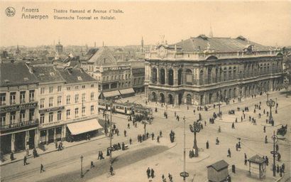 null 92 CARTES POSTALES TRAMWAYS : Etrangers-4cp & France-Province-88cp. Dont" Anvers-Théâtre...