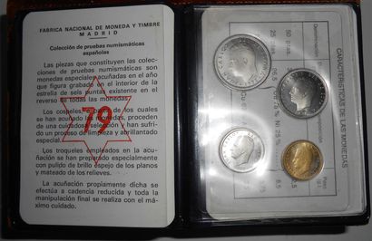 null Espagne. Lot de monnaies de diverses valeurs. 1885, 1913, 1927, 1945, 1949,...