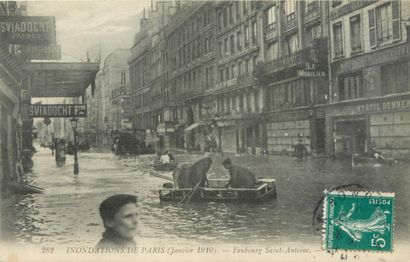 null 70 CARTES POSTALES CATASTROPHE : Inondations de Janvier 1910 - Paris. Dont"...