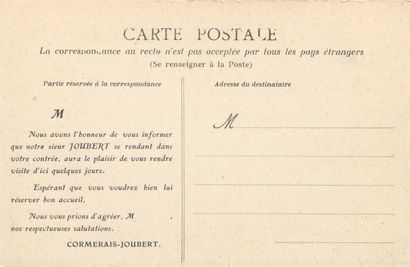 null 1 CARTE POSTALE METIER : Sélection Loire Atlantique. "E.CORMERAIS & JOUBERT-Fabrique...